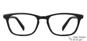 Black Rectangle Full Rim Unisex Eyeglasses by John Jacobs Computer Glasses-143420