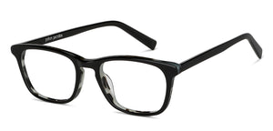 Black Rectangle Full Rim Unisex Eyeglasses by John Jacobs Computer Glasses-143420