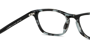 Black Rectangle Full Rim Unisex Eyeglasses by John Jacobs Computer Glasses-143420