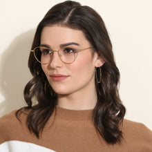 Load image into Gallery viewer, Gold Round Full Rim Unisex Eyeglasses by John Jacobs JJ-137910