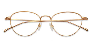 Gold Round Full Rim Unisex Eyeglasses by John Jacobs JJ-137910