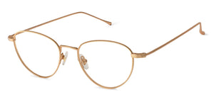 Gold Round Full Rim Unisex Eyeglasses by John Jacobs JJ-137910
