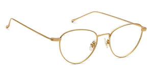 Gold Round Full Rim Unisex Eyeglasses by John Jacobs JJ-137910