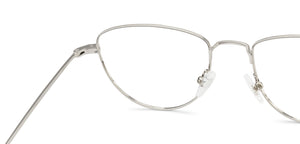 Silver Cat Eye Full Rim Women Eyeglasses by John Jacobs-137912