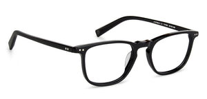 Black Rectangle Full Rim Unisex Eyeglasses by John Jacobs-137916