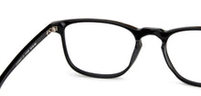 Load image into Gallery viewer, Black Rectangle Full Rim Unisex Eyeglasses by John Jacobs-137916