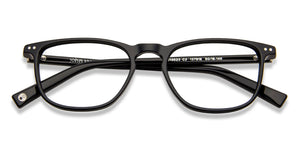 Black Rectangle Full Rim Unisex Eyeglasses by John Jacobs-137916