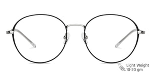 Black Round Full Rim Unisex Eyeglasses by John Jacobs-148387