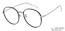Load image into Gallery viewer, Black Round Full Rim Unisex Eyeglasses by John Jacobs-148387