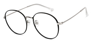 Black Round Full Rim Unisex Eyeglasses by John Jacobs-148387