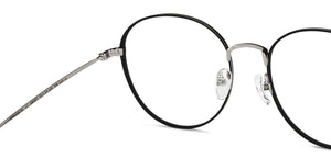 Black Round Full Rim Unisex Eyeglasses by John Jacobs-148387
