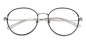 Black Round Full Rim Unisex Eyeglasses by John Jacobs-148387