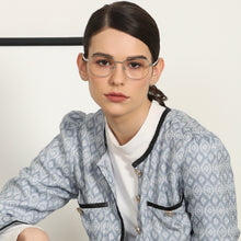 Load image into Gallery viewer, Silver Square Full Rim Unisex Eyeglasses by John Jacobs Computer Glasses-144390