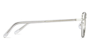 Silver Square Full Rim Unisex Eyeglasses by John Jacobs Computer Glasses-144390