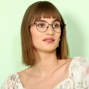 Black Square Full Rim Unisex Eyeglasses by John Jacobs Computer Glasses-144391