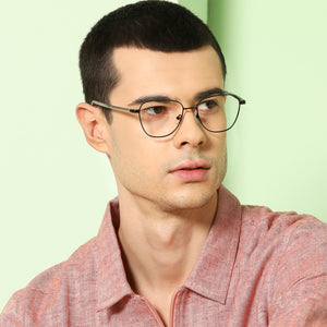 Black Square Full Rim Unisex Eyeglasses by John Jacobs Computer Glasses-144391