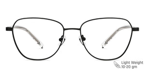 Black Square Full Rim Unisex Eyeglasses by John Jacobs Computer Glasses-144391