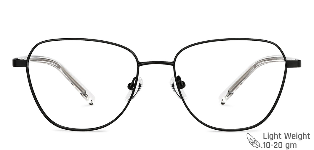Black Square Full Rim Unisex Eyeglasses by John Jacobs Computer Glasses-144391