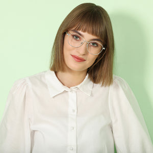 Silver Round Full Rim Unisex Eyeglasses by John Jacobs-138338