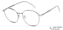 Load image into Gallery viewer, Silver Round Full Rim Unisex Eyeglasses by John Jacobs-138338
