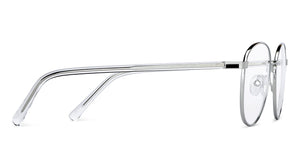 Silver Round Full Rim Unisex Eyeglasses by John Jacobs-138338