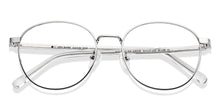 Load image into Gallery viewer, Silver Round Full Rim Unisex Eyeglasses by John Jacobs-138338