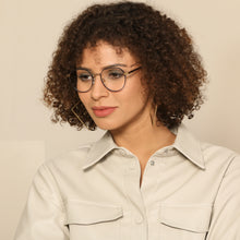 Load image into Gallery viewer, Blue Hexagonal Full Rim Unisex Eyeglasses by John Jacobs Computer Glasses-144399