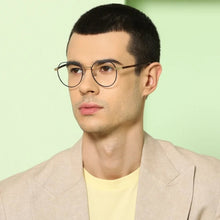 Load image into Gallery viewer, Blue Hexagonal Full Rim Unisex Eyeglasses by John Jacobs Computer Glasses-144399