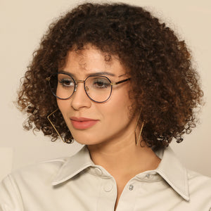 Blue Hexagonal Full Rim Unisex Eyeglasses by John Jacobs-138339