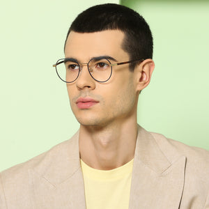 Blue Hexagonal Full Rim Unisex Eyeglasses by John Jacobs-138339