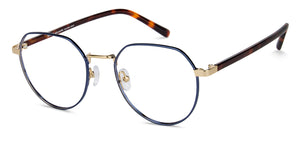 Blue Hexagonal Full Rim Unisex Eyeglasses by John Jacobs Computer Glasses-144399