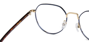 Blue Hexagonal Full Rim Unisex Eyeglasses by John Jacobs Computer Glasses-144399