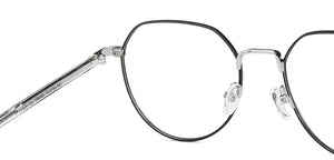 Black Hexagonal Full Rim Unisex Eyeglasses by John Jacobs Computer Glasses-144400