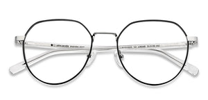 Black Hexagonal Full Rim Unisex Eyeglasses by John Jacobs Computer Glasses-144400
