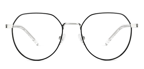 Black Hexagonal Full Rim Unisex Eyeglasses by John Jacobs JJ-138340