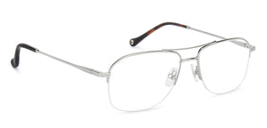 Silver Rectangle Half Rim Unisex Eyeglasses by John Jacobs-138358