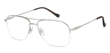 Load image into Gallery viewer, Silver Rectangle Half Rim Unisex Eyeglasses by John Jacobs-138358