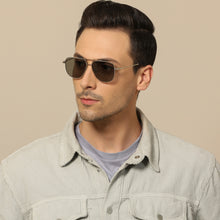 Load image into Gallery viewer, Silver Square Full Rim Unisex Sunglasses by John Jacobs-203816