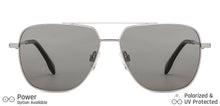 Load image into Gallery viewer, Silver Square Full Rim Unisex Sunglasses by John Jacobs-203816