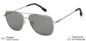 Silver Square Full Rim Unisex Sunglasses by John Jacobs-138581