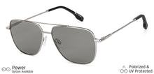 Load image into Gallery viewer, Silver Square Full Rim Unisex Sunglasses by John Jacobs-203816