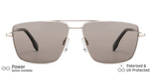Load image into Gallery viewer, Silver Square Full Rim Unisex Sunglasses by John Jacobs-138584