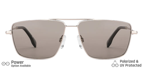 Silver Square Full Rim Unisex Sunglasses by John Jacobs-138584