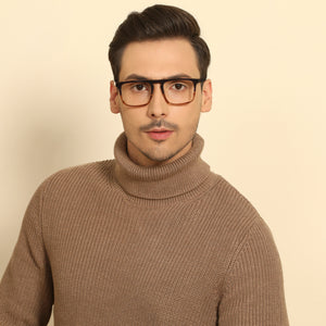 Blue Rectangle Full Rim Unisex Eyeglasses by John Jacobs-138588