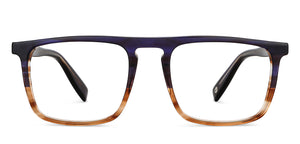 Blue Rectangle Full Rim Unisex Eyeglasses by John Jacobs-138588