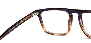 Blue Rectangle Full Rim Unisex Eyeglasses by John Jacobs-138588
