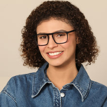 Load image into Gallery viewer, Blue Rectangle Full Rim Unisex Eyeglasses by John Jacobs-138589