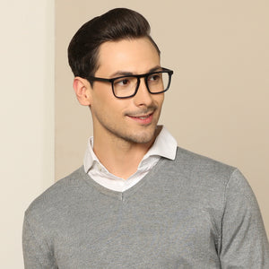 Blue Rectangle Full Rim Unisex Eyeglasses by John Jacobs-138589