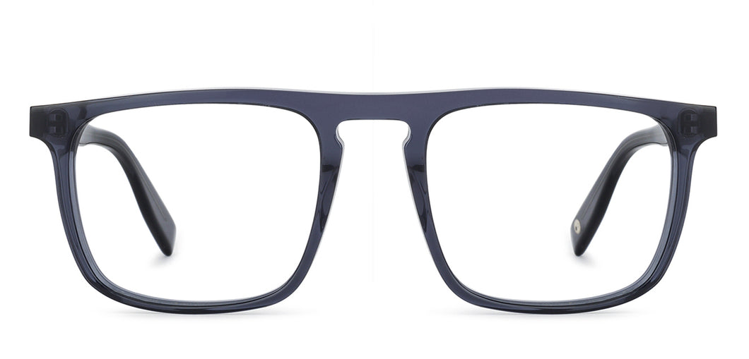 Blue Rectangle Full Rim Unisex Eyeglasses by John Jacobs-138589