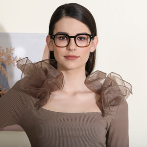 Black Wayfarer Full Rim Unisex Eyeglasses by John Jacobs-204071
